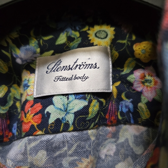 STENSTRÖMS Floral Fitted Men's Dress Shirt. 17.5/44 - Picture 8 of 13